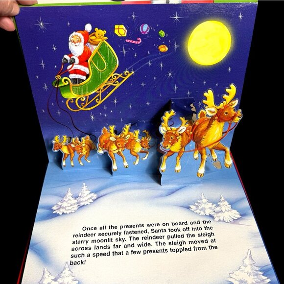 Lot of 2 Children's Christmas pot-up Books Teddy's First Christmas - Picture 3 of 13